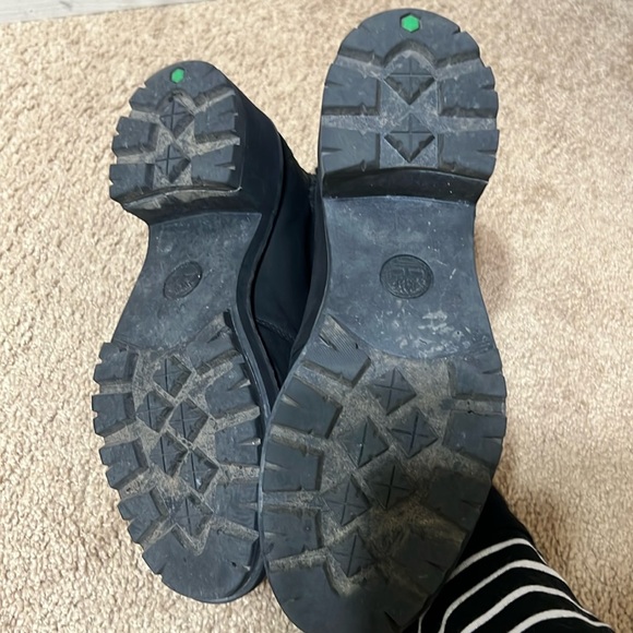 Timberland Kinsley 6 inch Waterproof Boots Black Suede Leather 8.5 Shearling - Picture 8 of 9